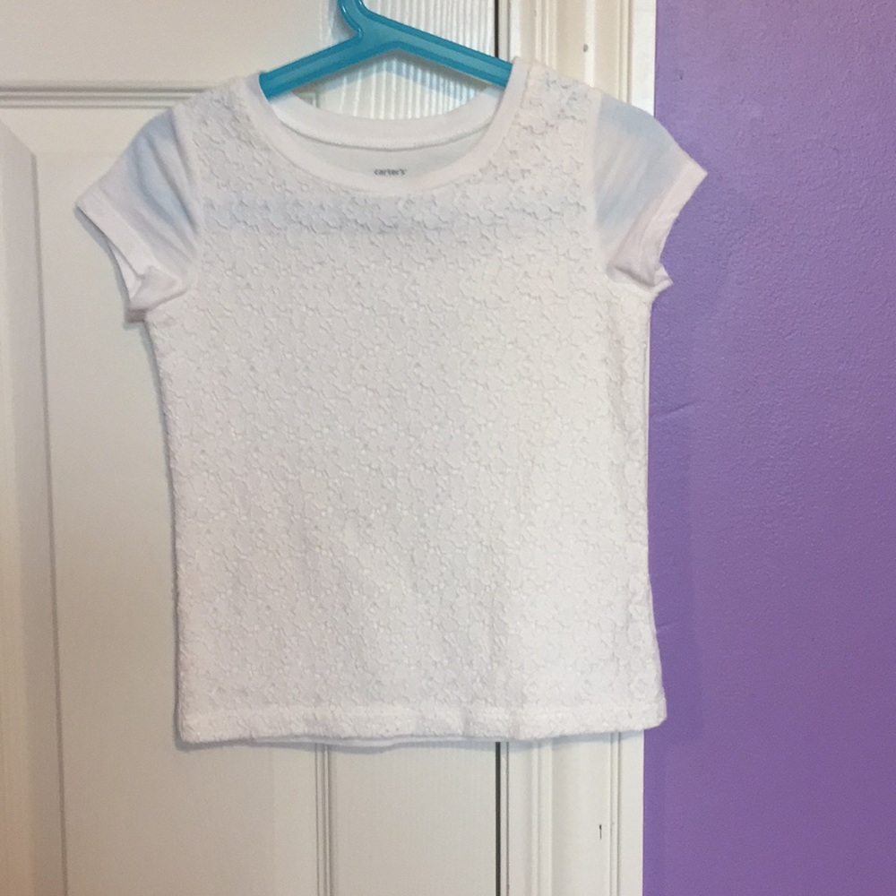 Girls White lace shirt